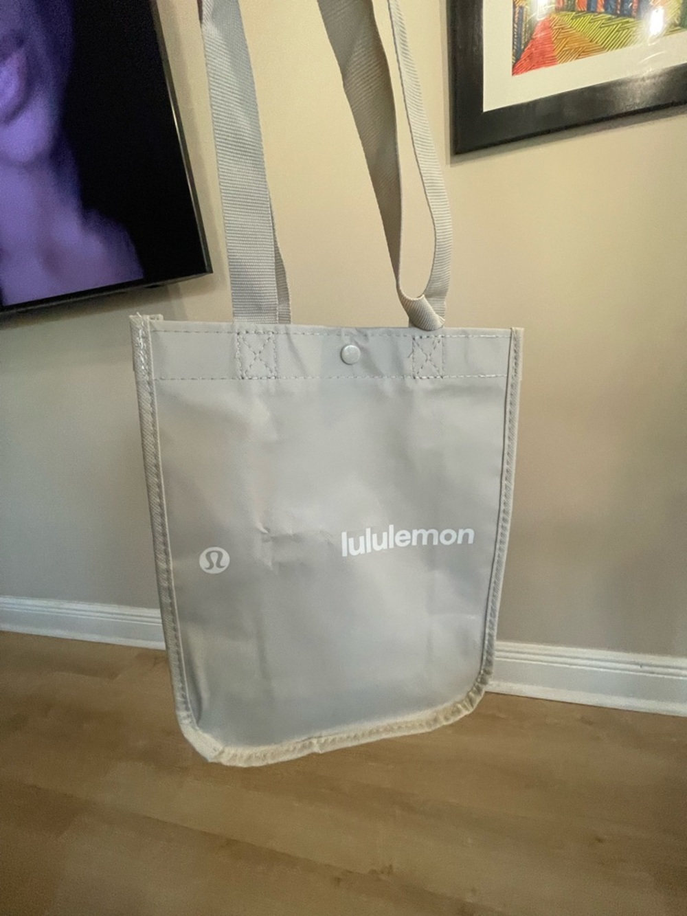 lululemon athletica Light Gray Canvas Tote